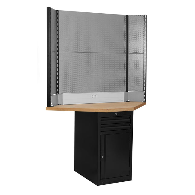 Unior Tech Corner Bench With Narrow Cabinet And Back Panel 2024 - UN629900 - Aerolux