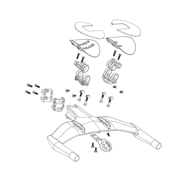 Zipp Spare - Handlebar Vuka Clip B1 Armrest Kit With Bolts - ZS8027000 - Aerolux