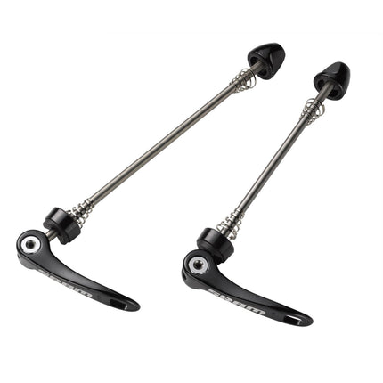 ZIPP TANGENTE QUICK RELEASE SKEWER - Titanium Black with Silver Logo 100mm/130mm Pair for Road Wheels - ZPWS240050 - Aerolux