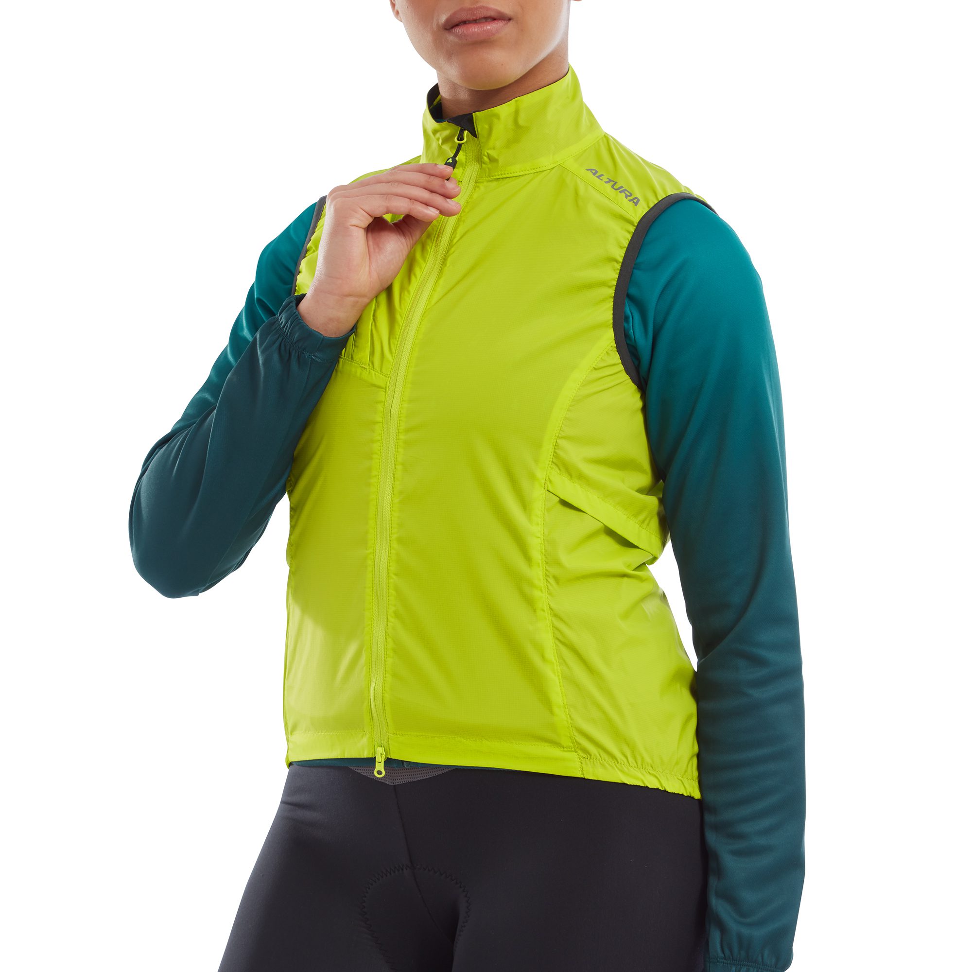 Altura Airstream Women's Windproof Gilet 2022: LIME 10