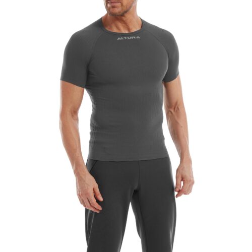 Altura Tempo Seamless Short Sleeve Baselayer 2022: CHARCOAL M/L
