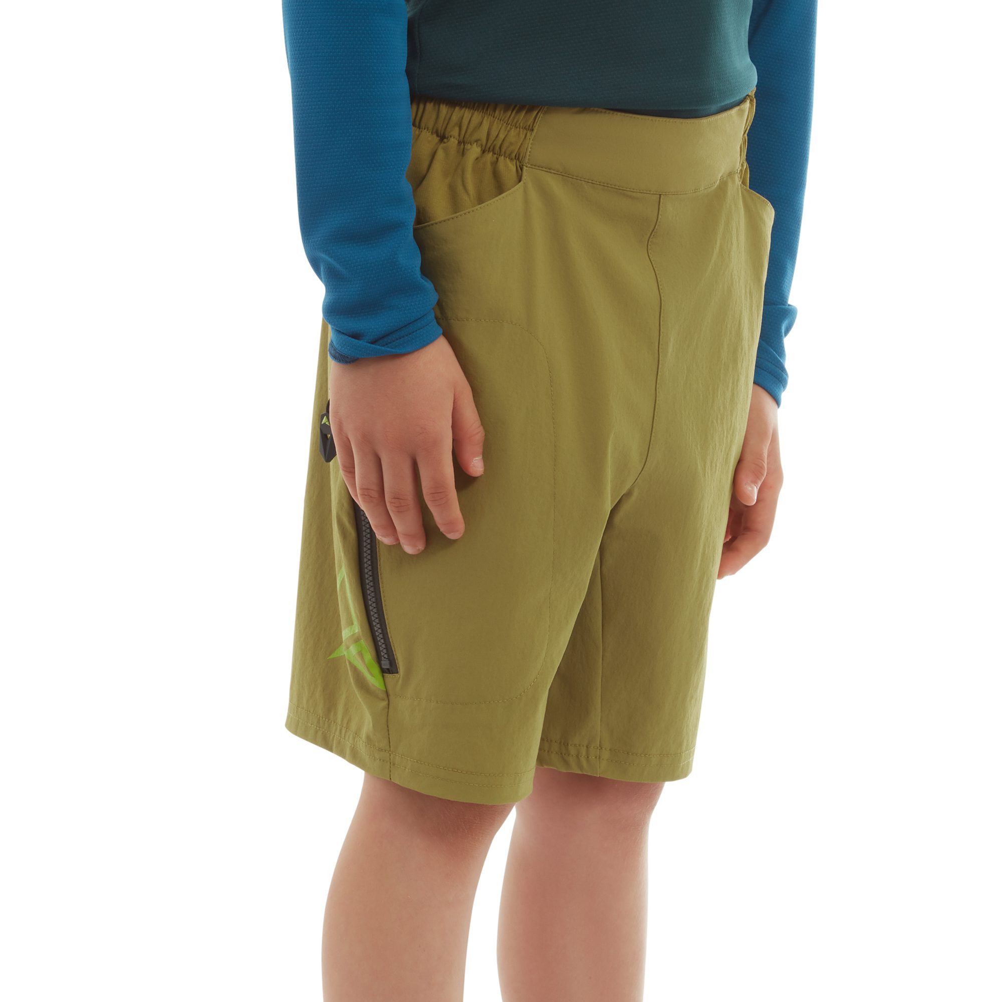 Altura Kids Spark Trail Shorts 2022: OLIVE 11-12 YEARS