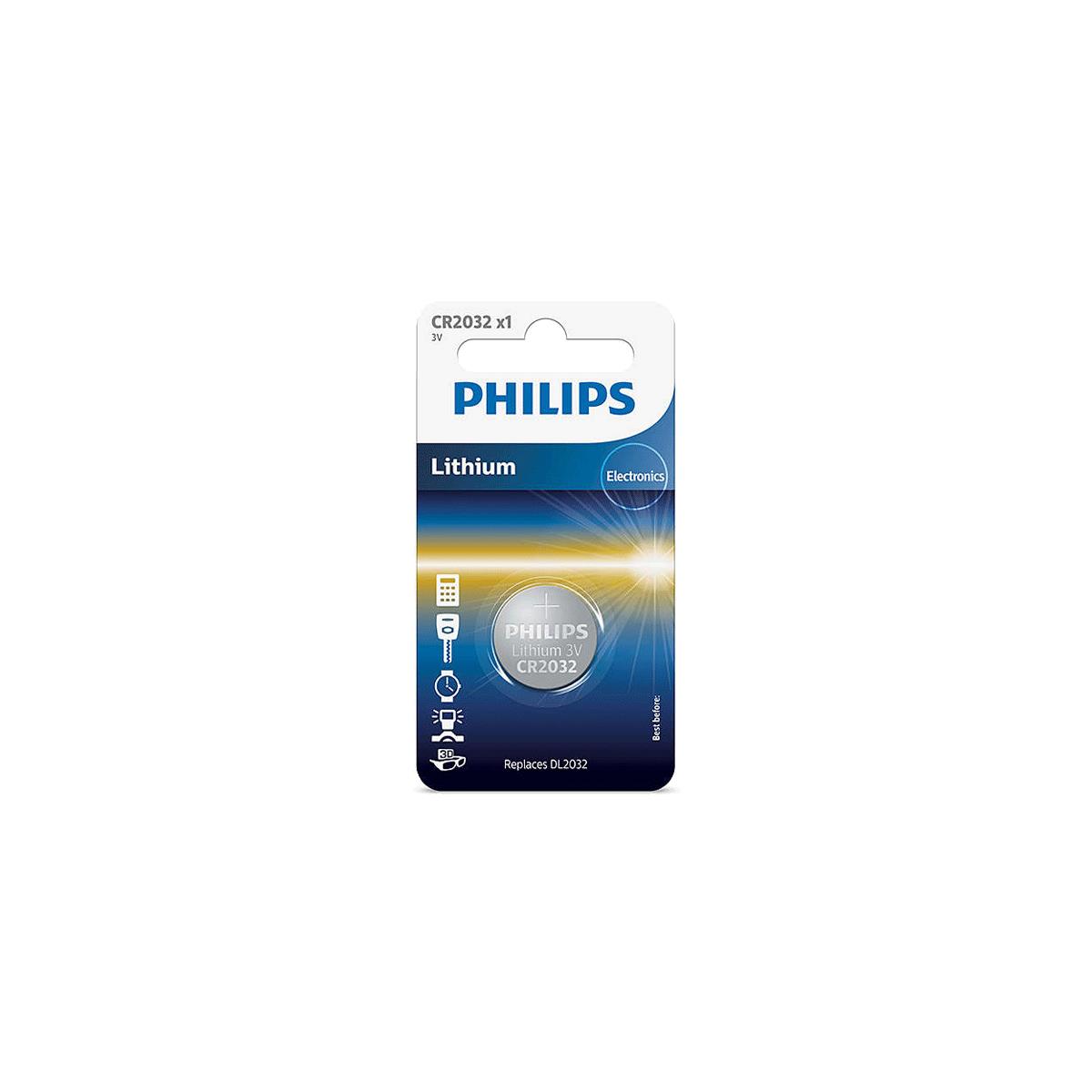 Philips Lithium 3V Battery CR2032 (x1):