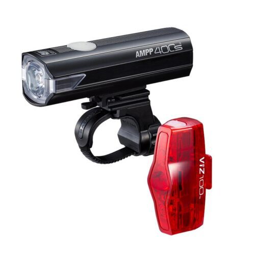 CatEye AMPP 400S / VIZ 100 Bike Light Set: USB-C
