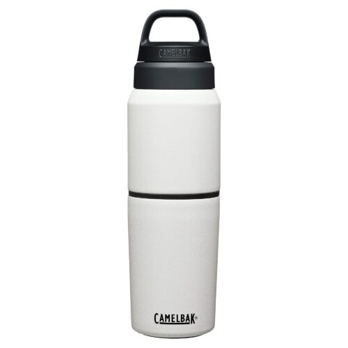CamelBak MultiBev SST Vacuum Stainless 500ml Bottle with 350ml Cup 2020: WHITE/WHITE 500ML