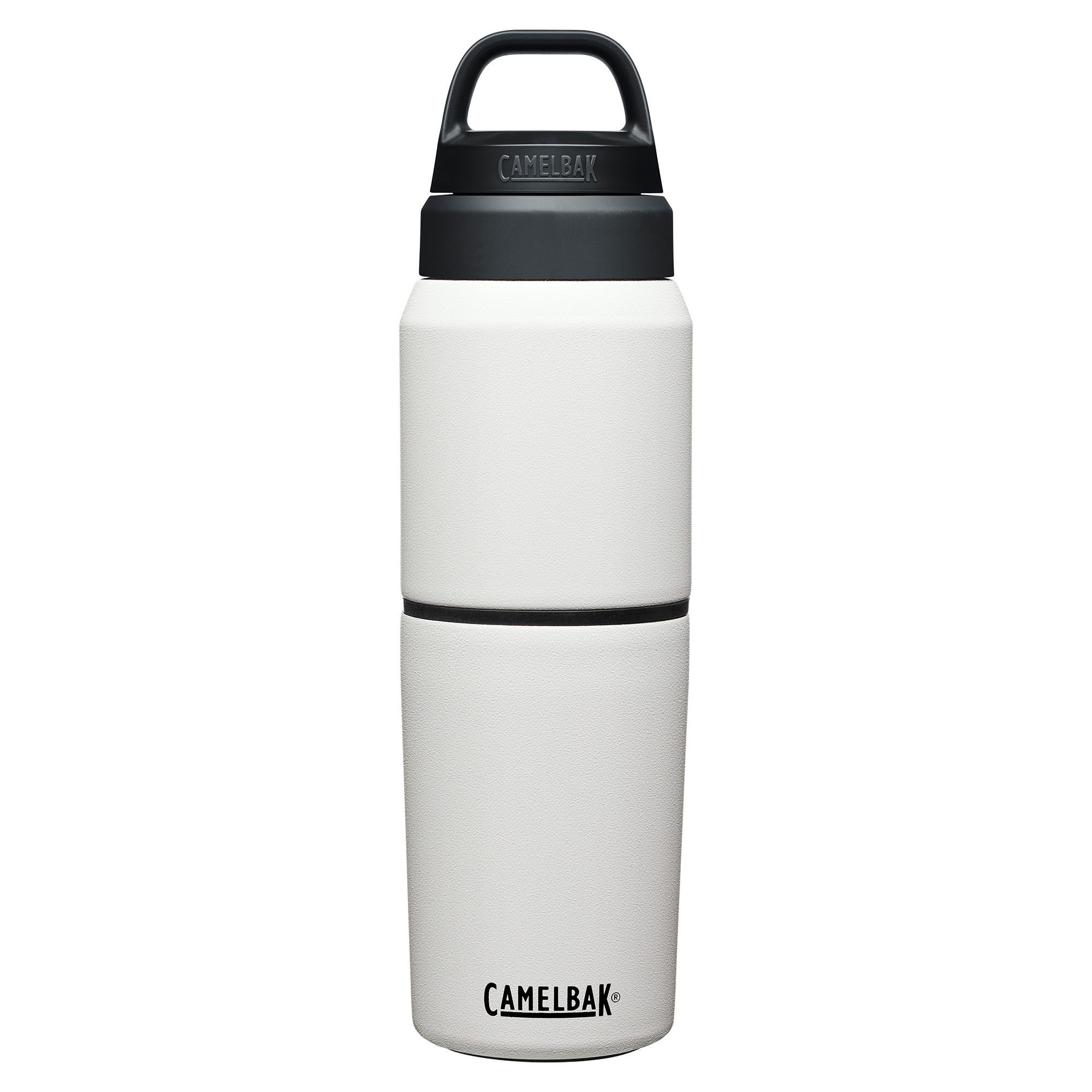 CamelBak MultiBev SST Vacuum Stainless 500ml Bottle with 350ml Cup 2020: WHITE/WHITE 500ML