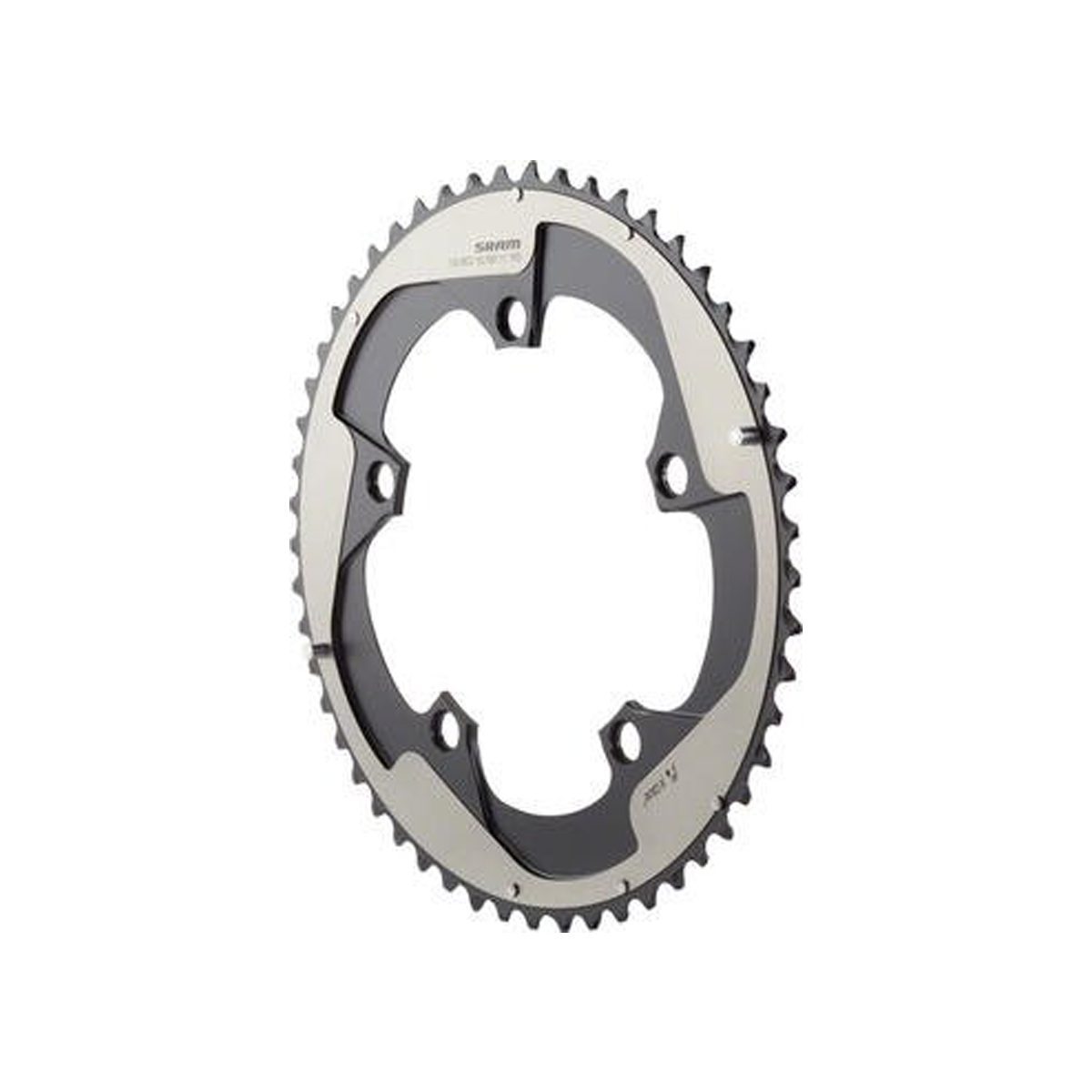 SRAM Chain Ring Road Red22 X-Glide R 53T Yaw 11 Speed S3 Hidden Bolt/Non-Hidden Bolt 130 Alum 5mm Falcon Grey BB30 or GXP (53 39): GREY 11SPD 53T