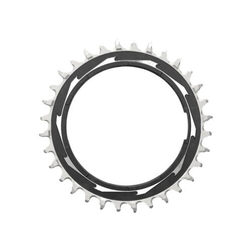 SRAM Chain Ring T-TYPE  Powermeter Threaded 3mm Offset Eagle (including pin thread backup and screw) XXSL D1 2023: BLACK/SILVER 38T