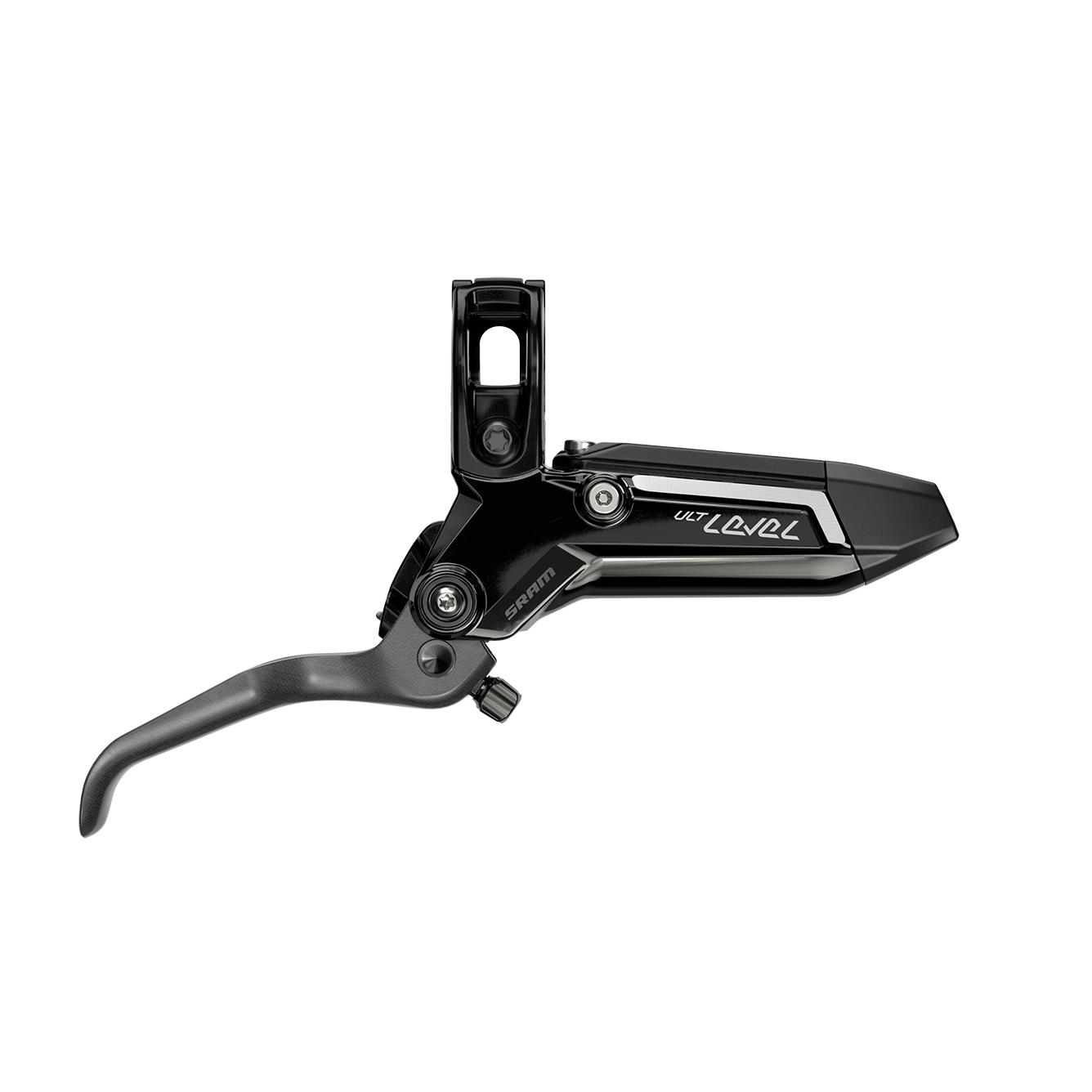 SRAM Disc Brake Level Ultimate Stealth 2 Piston - Carbon Lever, Ti Hardware, Reach Adj, Rear Hose (Includes MMX Clamp, Rotor/Bracket Sold Separately) C1: BLACK ANO 2000MM