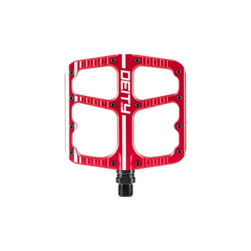 DEITY Flat Trak Pedals: RED