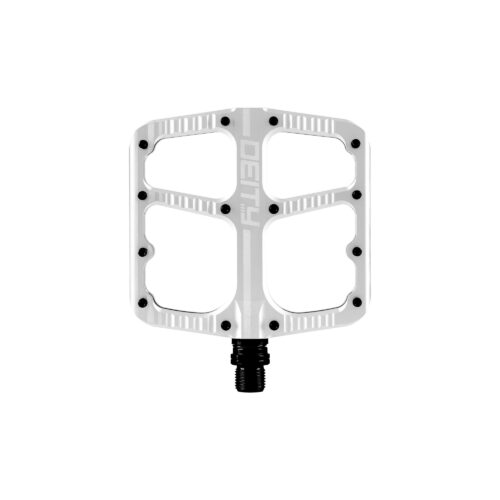 DEITY Flat Trak Pedals: SILVER