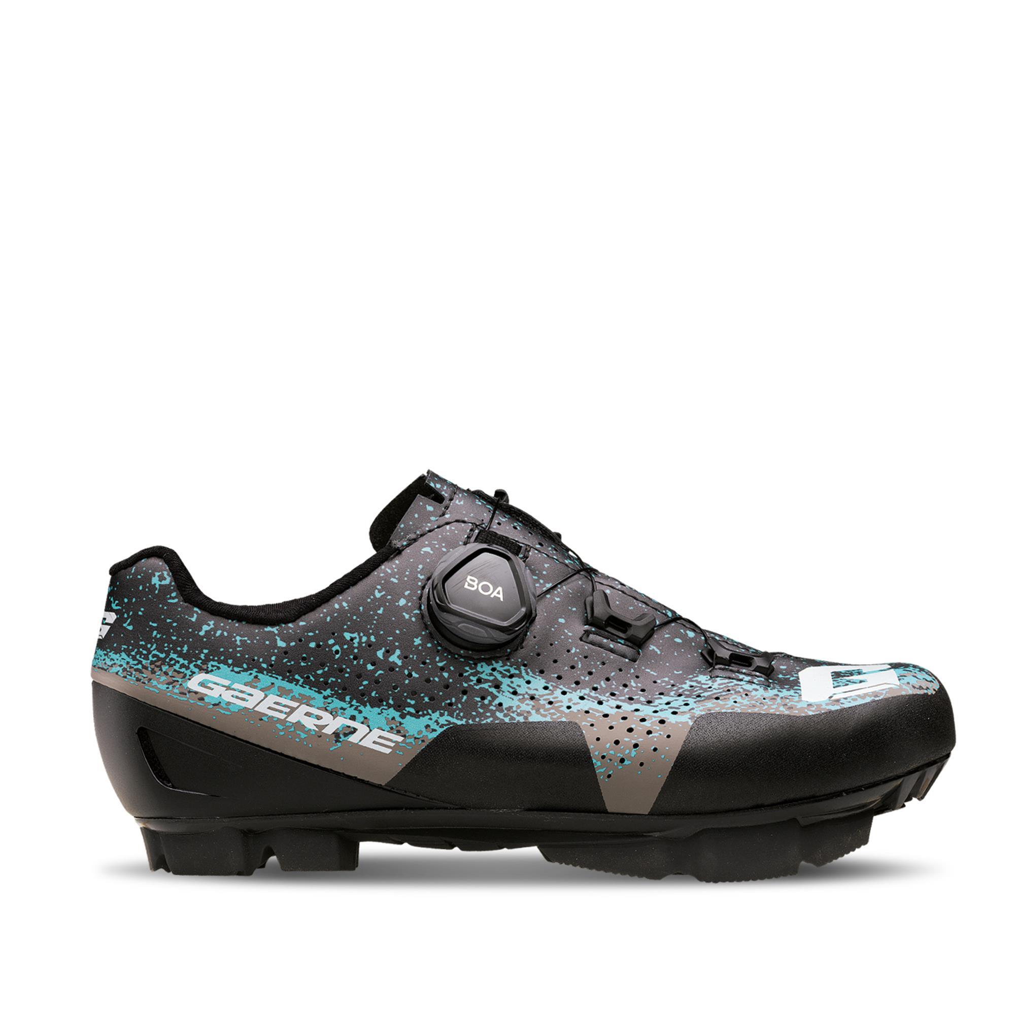 Gaerne Lampo Ladies MTB Shoes 2025: MATT BLACK GREY AZURE 41