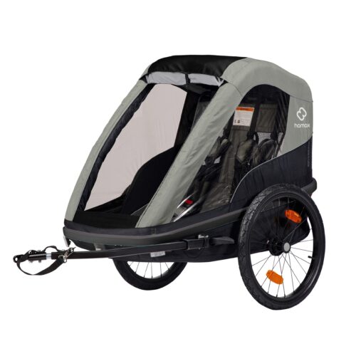 Hamax Avenida One Child Bike Trailer 2022: OLIVE GREEN SINGLE