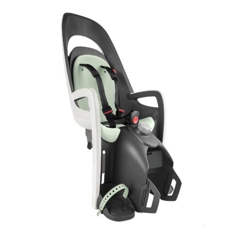 Hamax Caress Child Bike Seat Pannier Rack Version 2023: WHITE/MINT