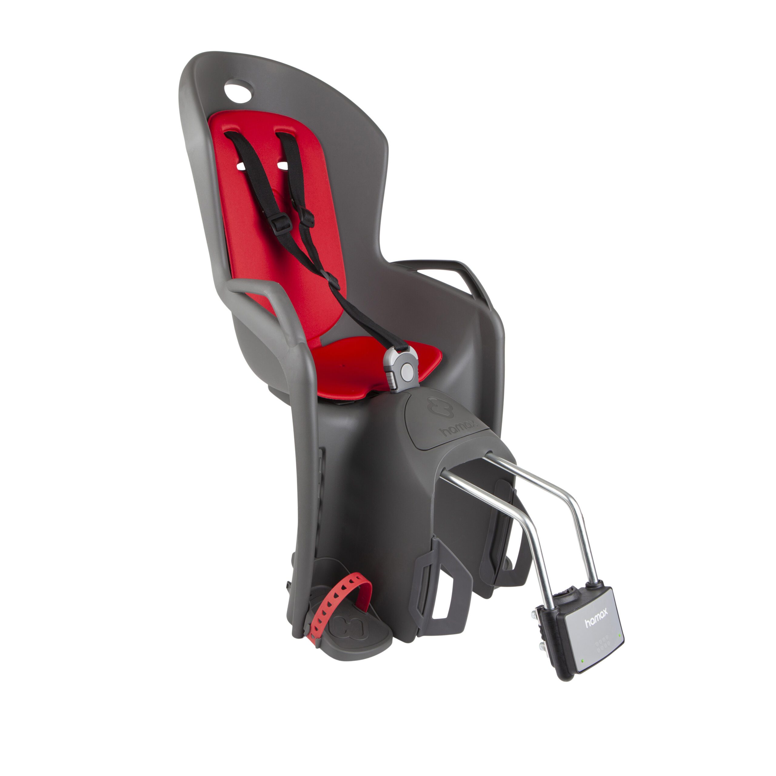 Hamax Amiga Child Bike Seat 2022: DARK GREY/RED