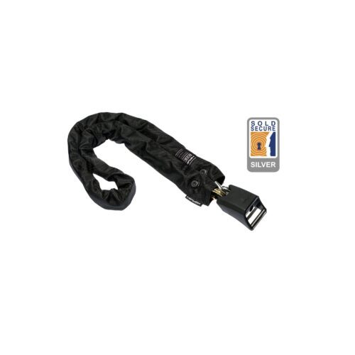 Hiplok Home Silver Chain Lock 8mm X 120cm (Silver Sold Secure): BLACK
