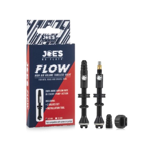 Joe's No Flats Flow High Air Volume Tubeless Valve :  45MM