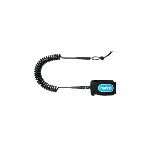 Mistral Coiled Knee Leash 2021: BLACK ONE SIZE