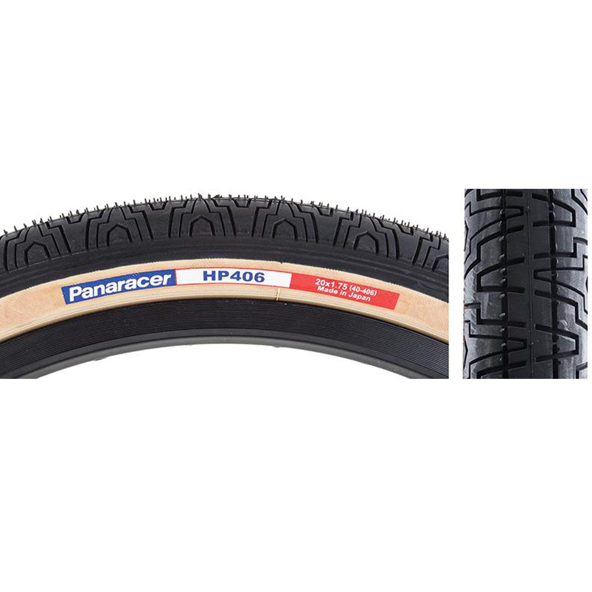 Panaracer HP406 BMX Tyre: BLACK/AMBER 20X1.75"