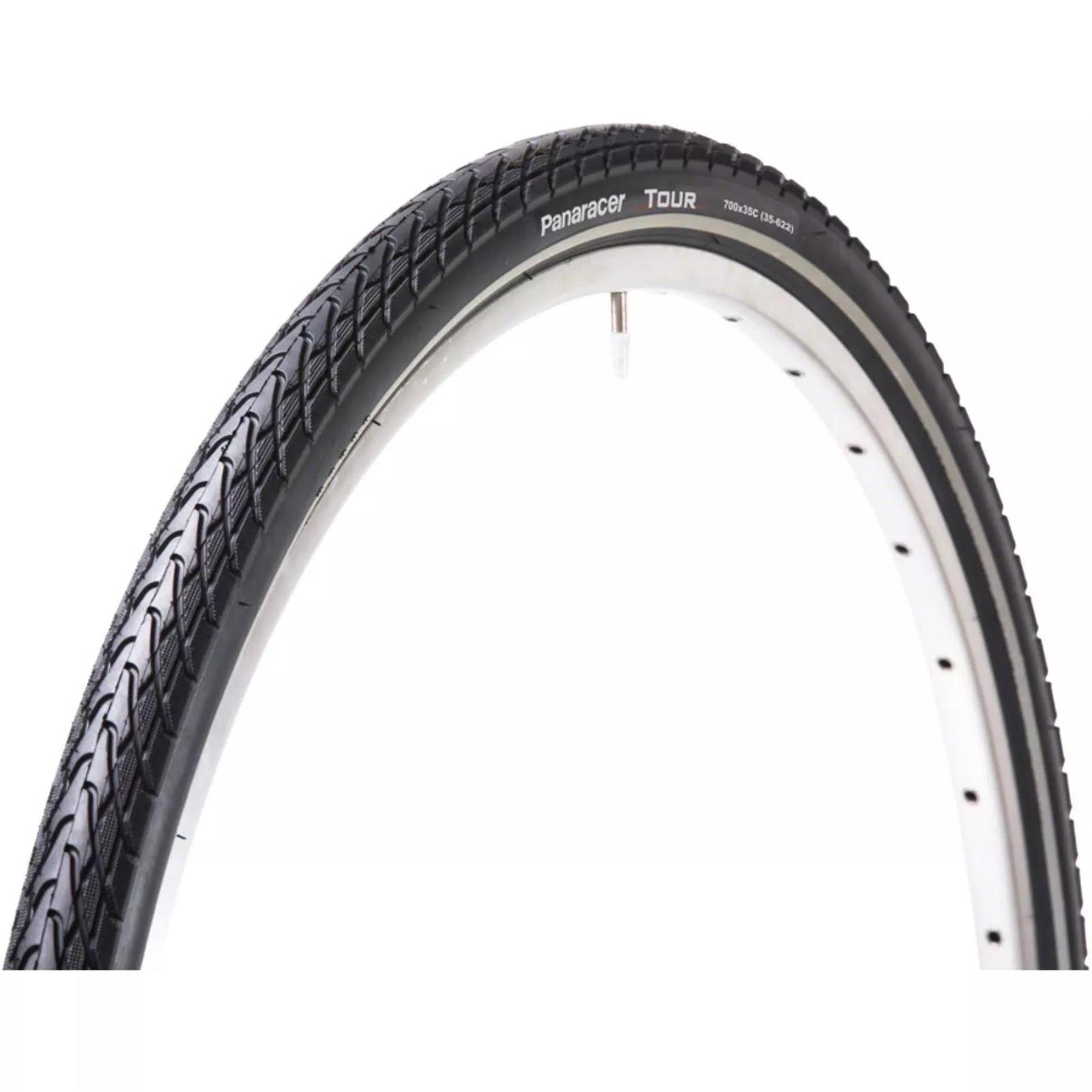 Panaracer Tour Reflective Wire Bead Tyre: BLACK 700X38C