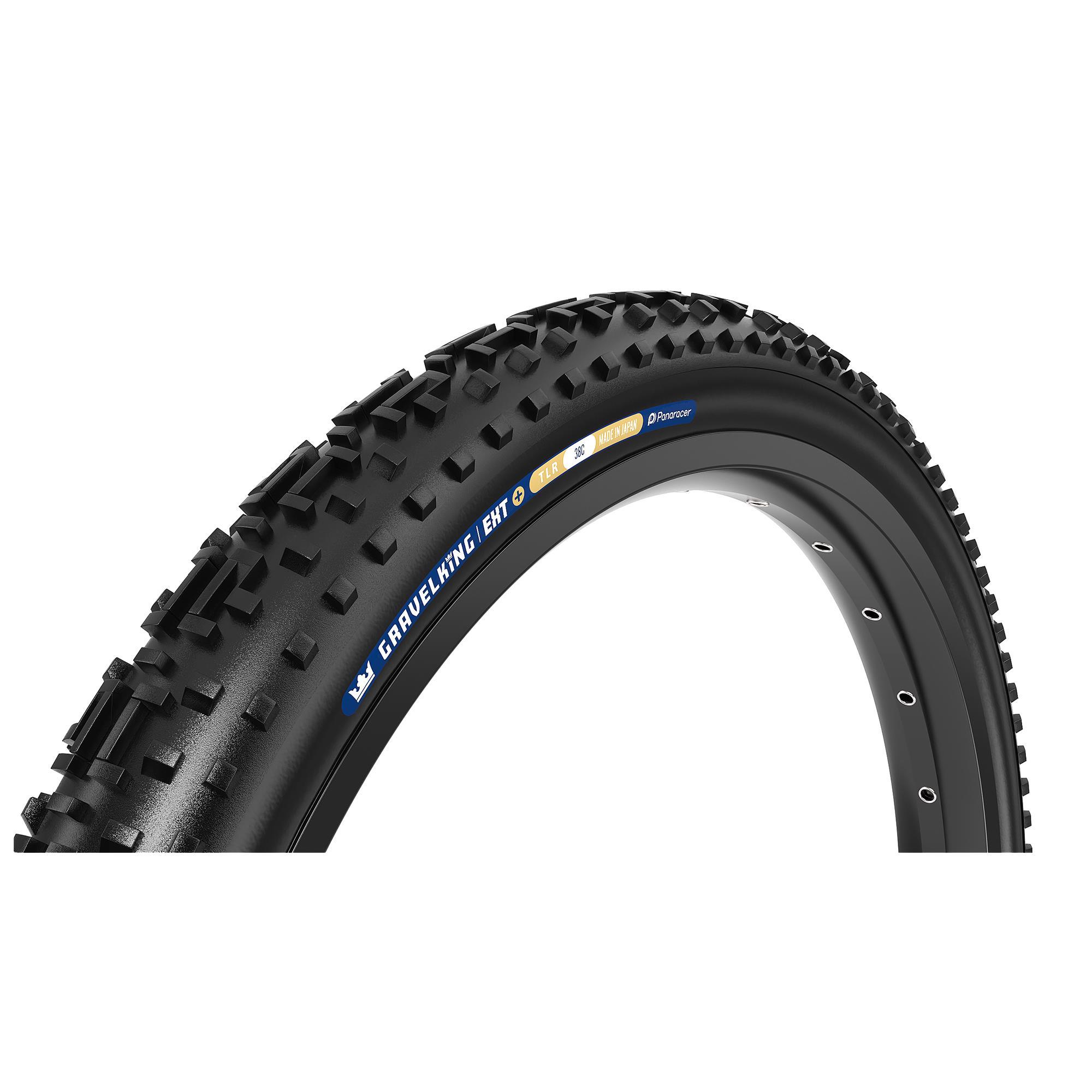 Panaracer TLR GravelKing EXT Plus TLR Gravel Tyre: BLACK/BLACK 700X38C