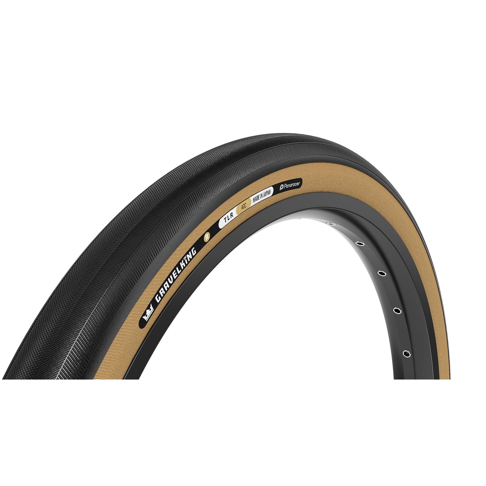 Panaracer TLR GravelKing Slick R-Line TLR Gravel Tyre: BLACK/AMBER 700X40C