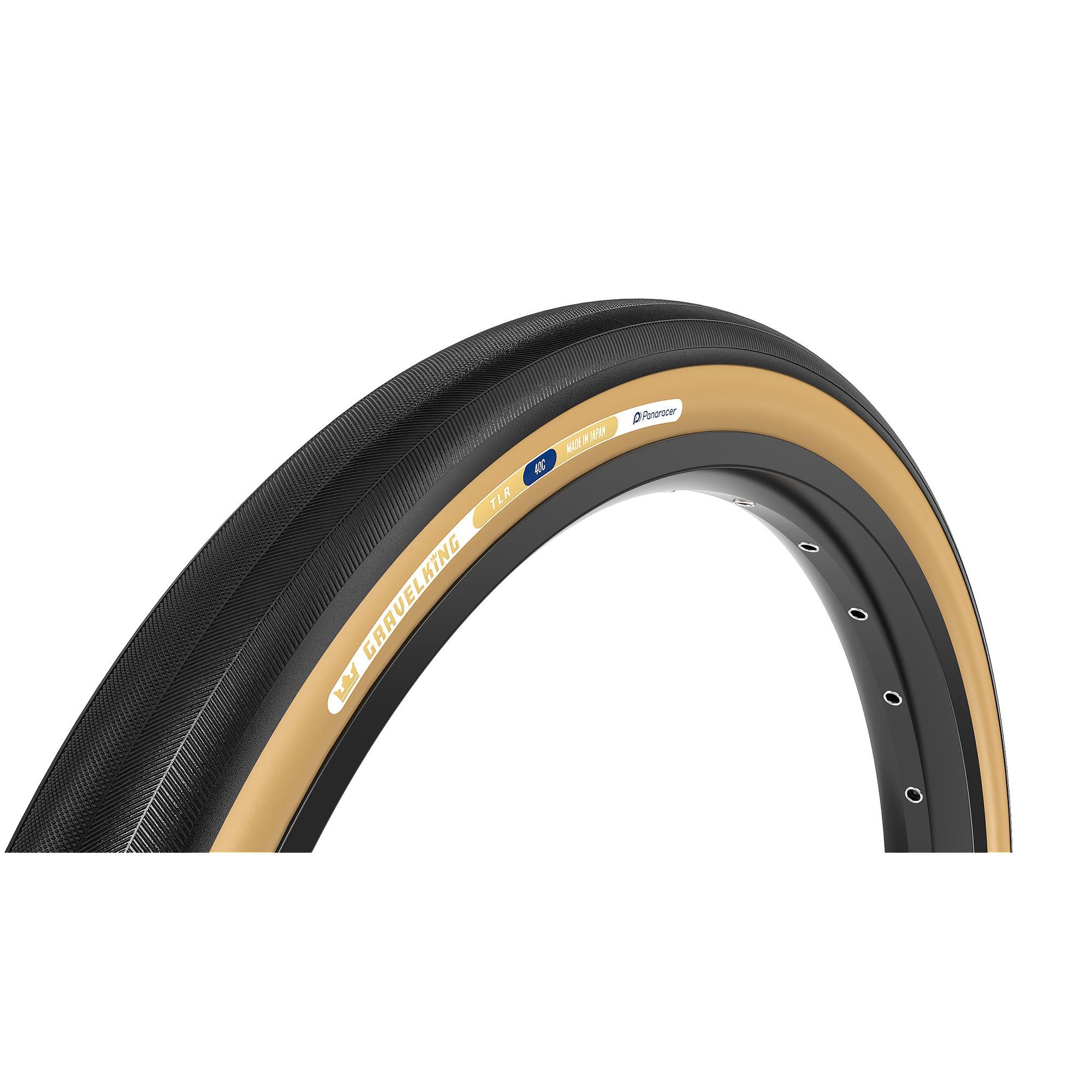 Panaracer TLR GravelKing Slick TLR Gravel Tyre: BLACK/BROWN 650BX48C/27.5X1.90