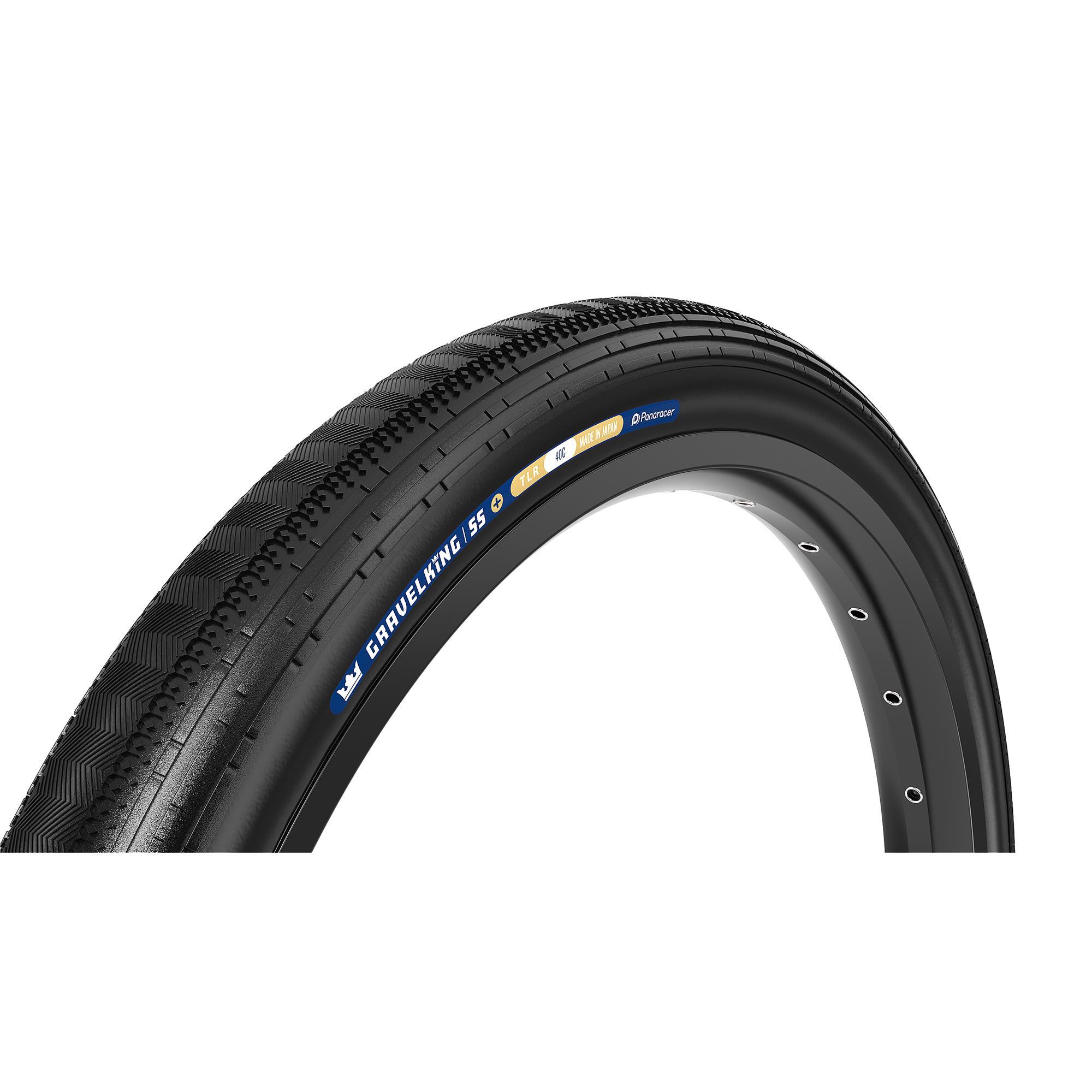 Panaracer TLR GravelKing SS Plus TLR Gravel Tyre: BLACK/BLACK 700X35C