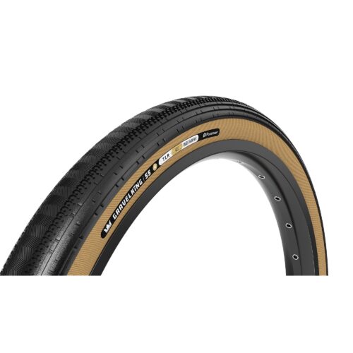 Panaracer TLR GravelKing SS R-Line TLR Gravel Tyre: BLACK/AMBER 700X30C