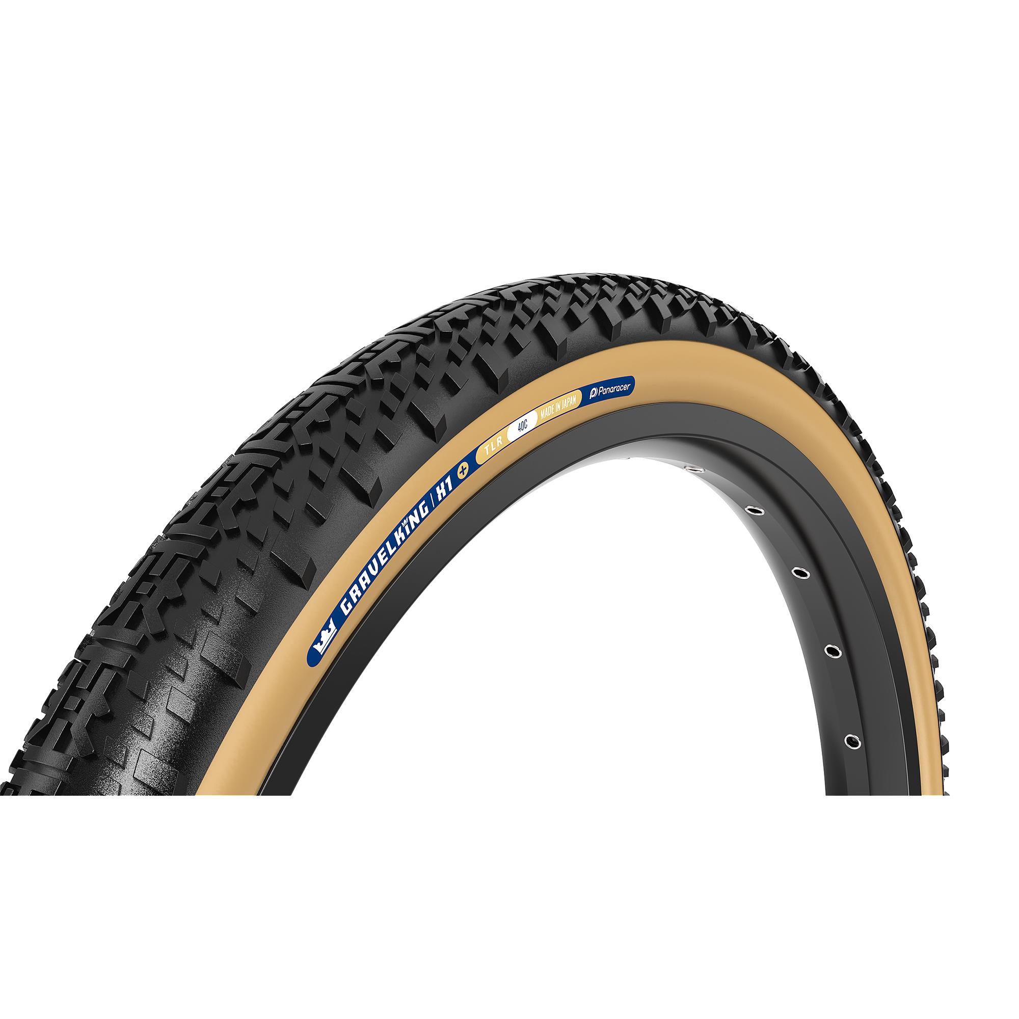 Panaracer TLR GravelKing X1 Plus TLR Gravel Tyre: BLACK/BROWN 700X50C