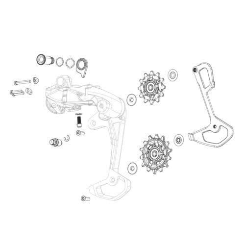 Rear Derailleur Cover Kit Clutch Including Screw XX1 Eagle: