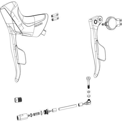 SRAM Spare - ED Brake Lever Assembly Red Etap AXS Disc Left: