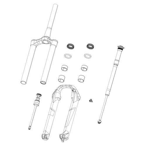 Rockshox - Fork Csu - Debonair 27.5/29B 44 Off-Set - 59Od - 1.5 Taper (No Gradients) - Lyrik C2+/Yari B2+ Trek Lc (2019+): GLOSS BLACK