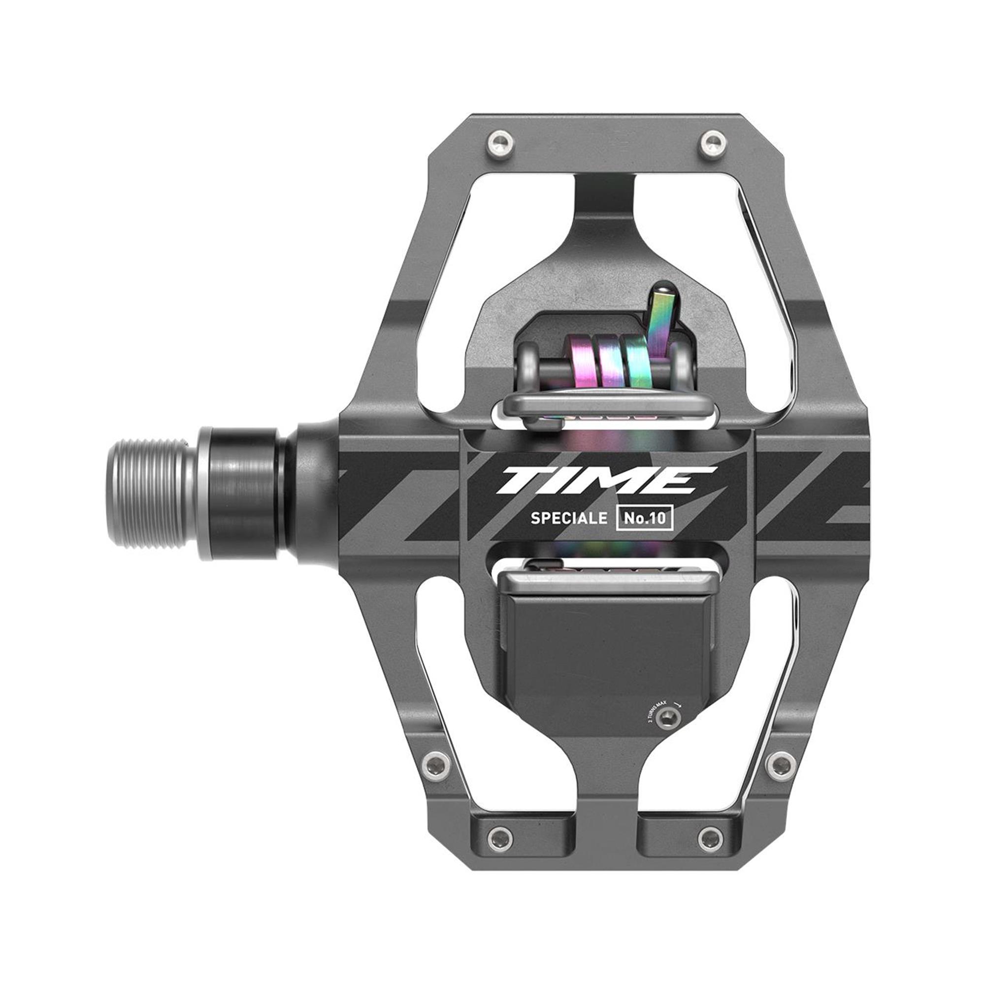 Time Pedal - Speciale 10 Large MTB Pedals, Including Atac Standard Cleats: DARK GREY