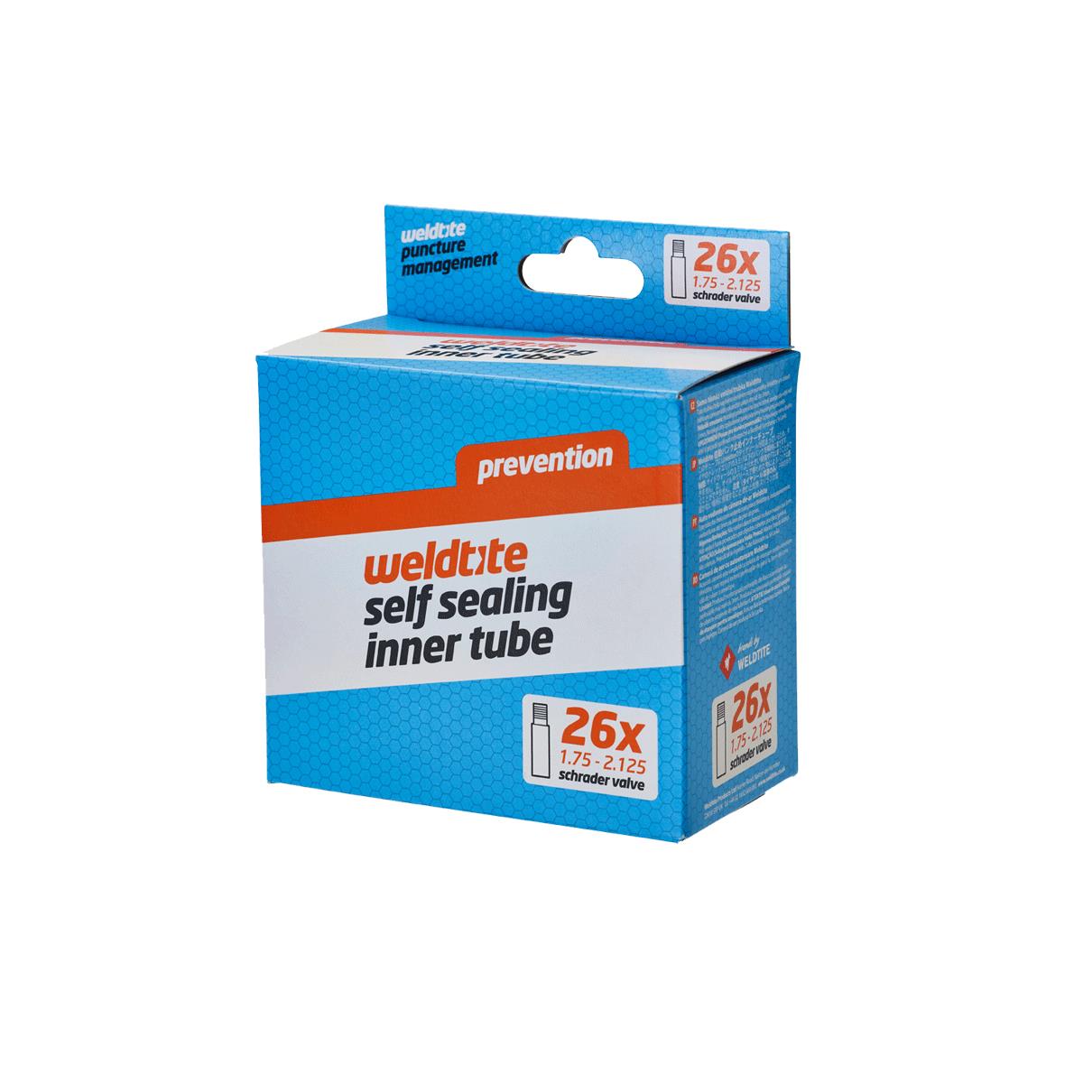 Weldtite 26" x 1.5 - 2.1" Self Sealing Innertube (Schrader): 26X1.50-2.10"