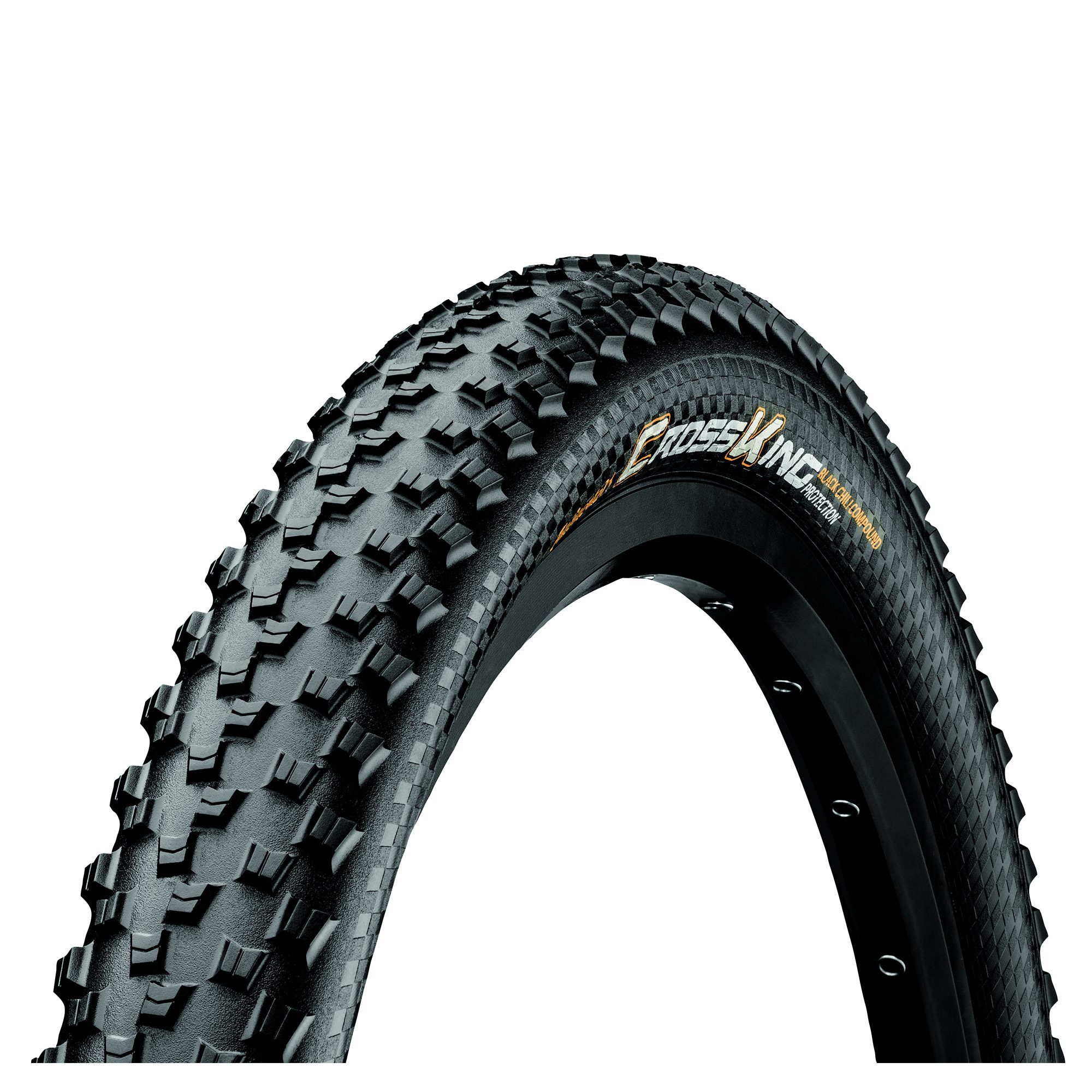 Continental Cross King ProTection Tyre - Foldable BlackChili Compound: BLACK/BLACK 27.5X2.60"