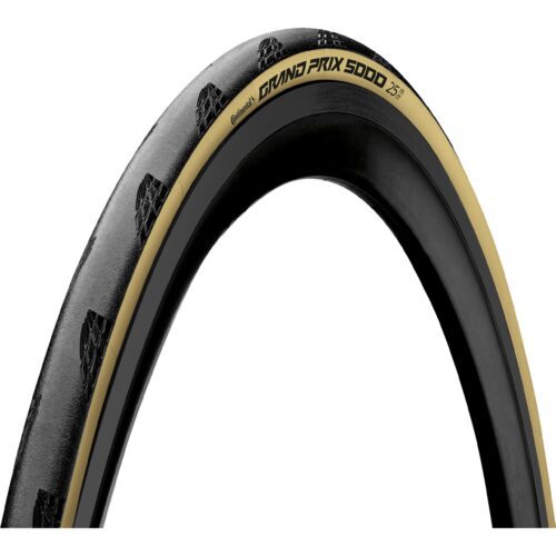 Continental Grand Prix 5000 All-Season Tubeless Ready Foldable Tyre 2022: BLACK/CREAM 700X32C