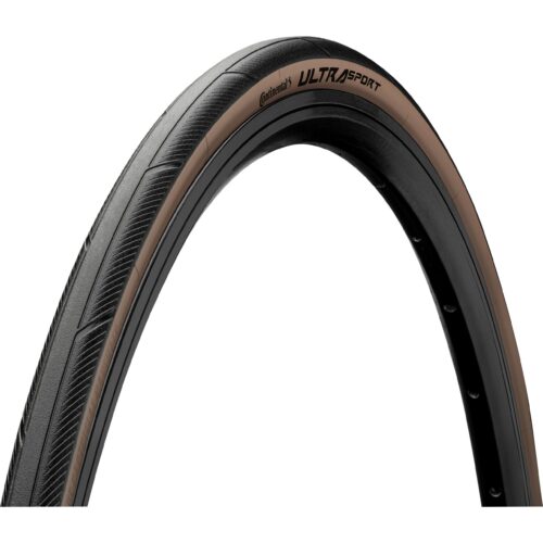Continental Ultra Sport III Tyre - Foldable PureGrip Compound 2022: BLACK/BROWN 700X28C