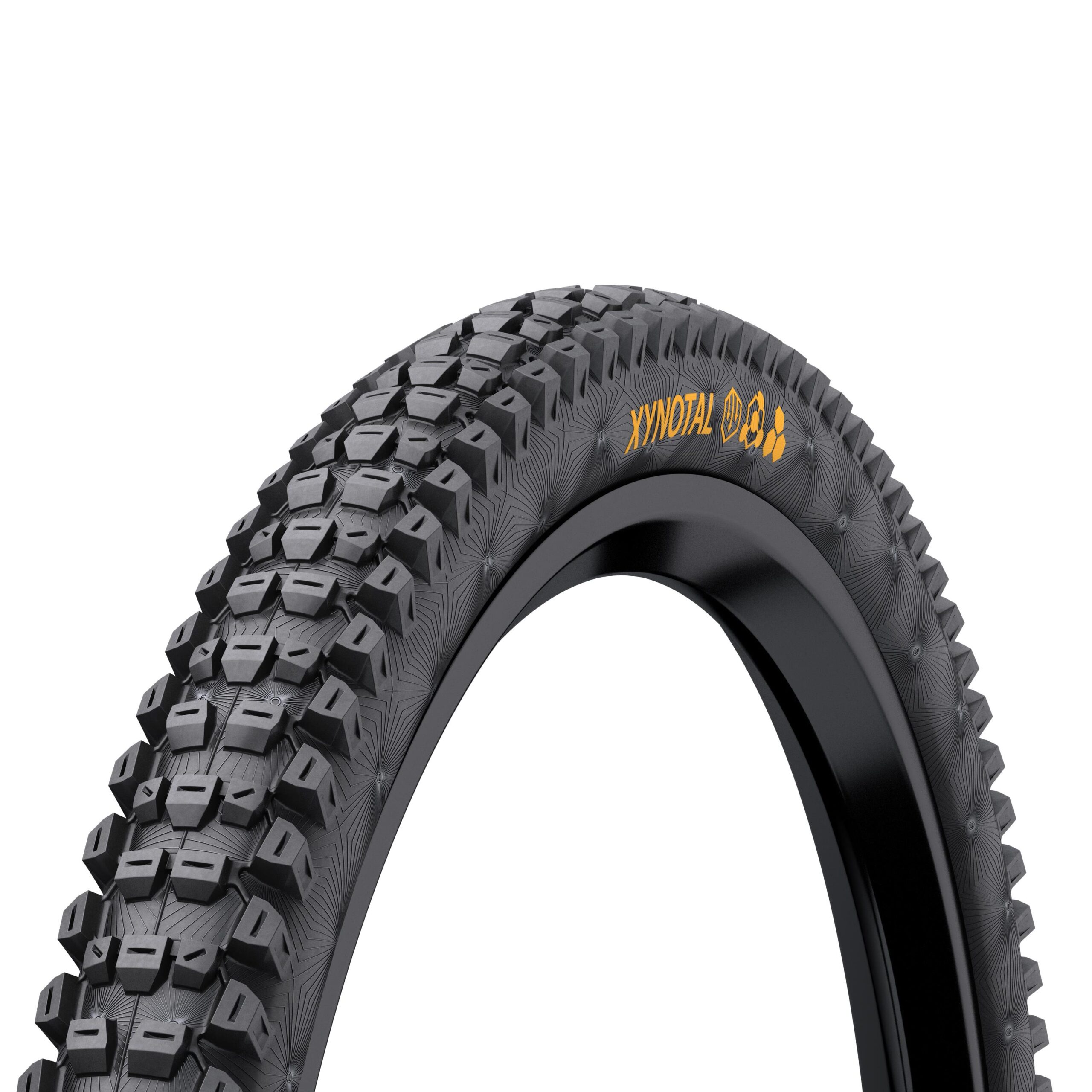 Continental Xynotal Downhill Tyre - Supersoft Compound Foldable 2022: BLACK & BLACK 27.5X2.40"